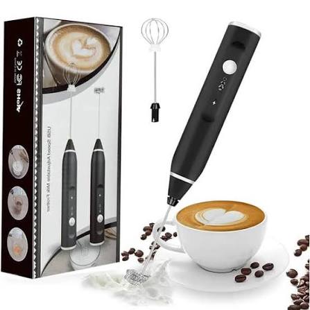 2-in-1 Electric Milk Frother & Coffee Whisk – Handheld Foam Maker | Ghareelu