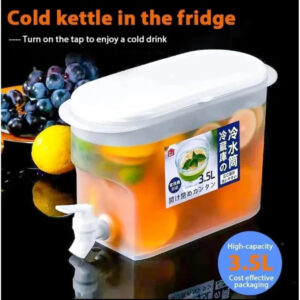 3.5L Fridge Drink Dispenser with Spigot - Cold Beverage Pitcher