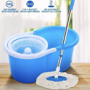 360° Magic Spin Mop and Bucket System with Extra Microfiber Pads