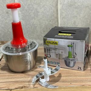 2L Heavy-Duty Stainless Steel Manual Push Food Chopper