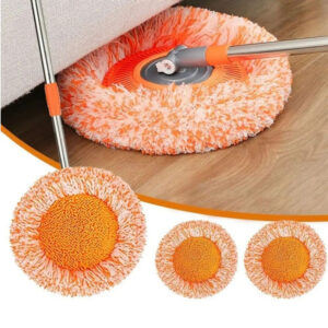 360° Rotatable Microfiber Round Mop for Wet & Dry Cleaning