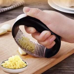 Ergonomic Stainless Steel Rocker Garlic Press & Mincer