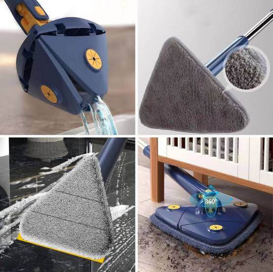 360° Rotatable Triangle Self-Squeezing Cleaning Mop - Image 2