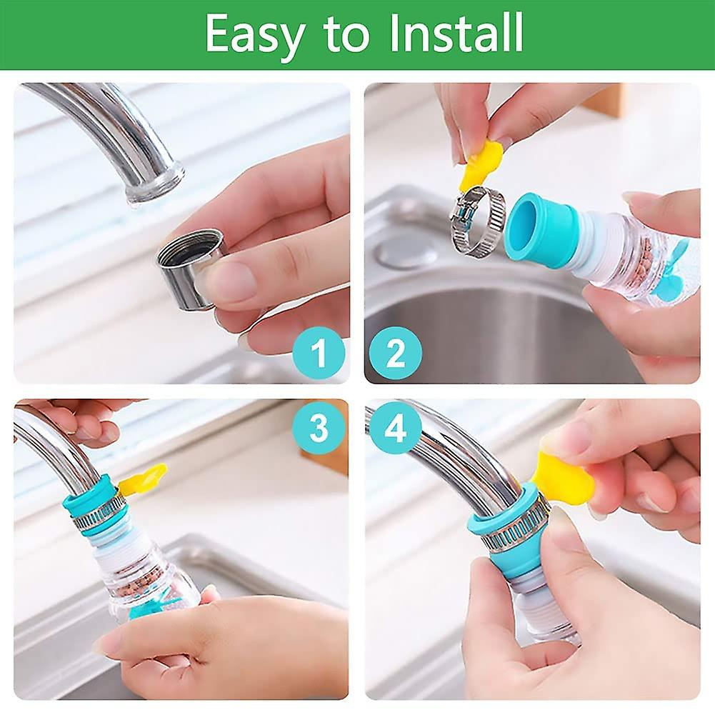 Flexible 360° Kitchen Faucet Extender & Splash-Proof Water Filter - Image 2