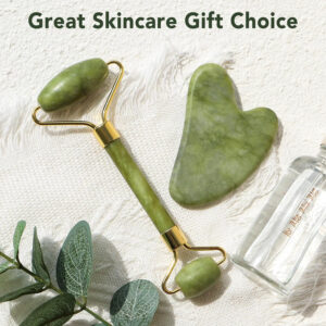 Jade Roller & Gua Sha Facial Massage Set