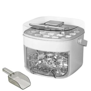 2-in-1 Portable Ice Cube Maker & Storage Box with Scoop